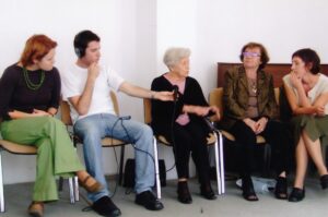 Fame with the youth of the Edith Stein Society, on the right Wiktoria Miller