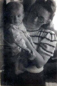 Anna with Slava, Christmas 1943 Drohobych