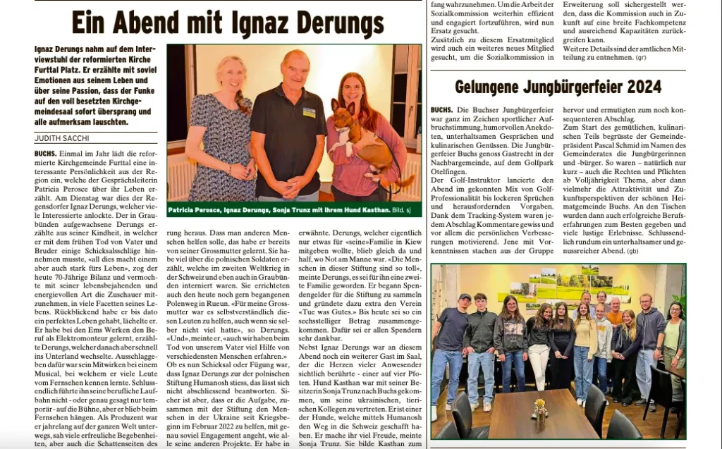 Sie haben über uns in der Schweiz geschrieben!.