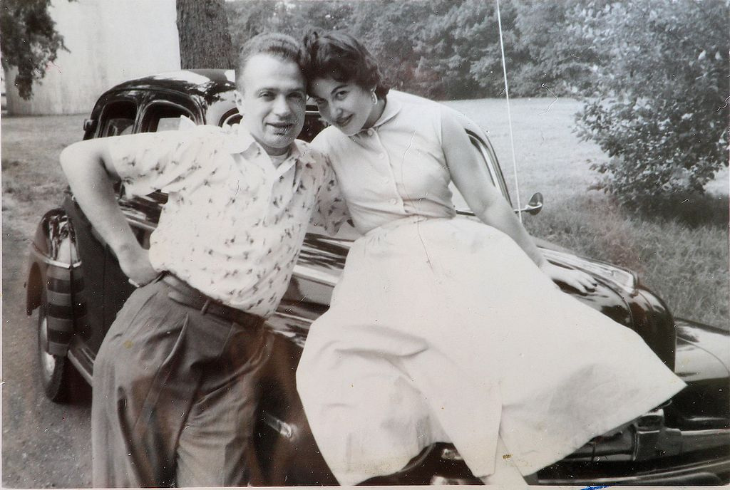 Ludka Herzig z mężem, 1955
