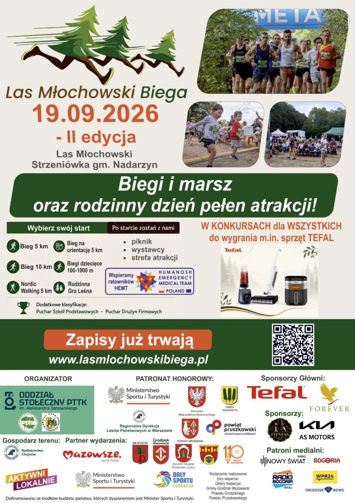 Las Młochowski Biega – II edycja już 19 września!